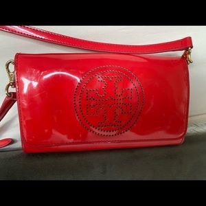 Tory Burch Red Patent leather crossbody Purse